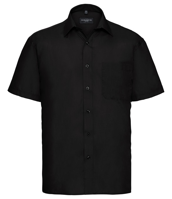 Short sleeve polycotton easycare poplin shirt