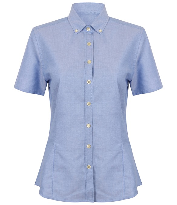 Women's modern short sleeve Oxford shirt