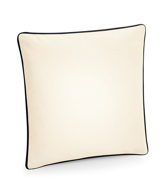 Fairtrade cotton piped cushion cover