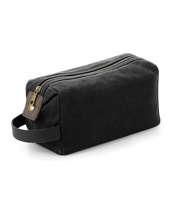 Heritage waxed canvas wash bag