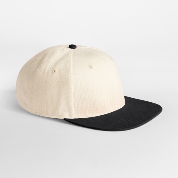 Contrast flat peak 6-panel cap