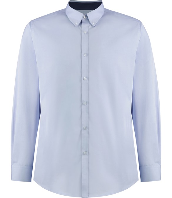 Contrast premium Oxford shirt (button-down collar) long-sleeved (tailored fit)