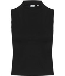 Women's high neck crop vest