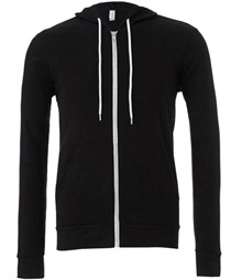 Unisex polycotton fleece full-zip hoodie