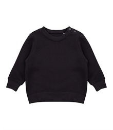 Crew neck sweatshirt with shoulder poppers