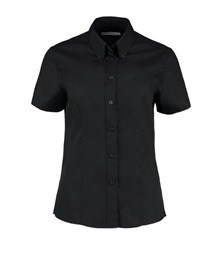 Women's corporate Oxford blouse short-sleeved (tailored fit)