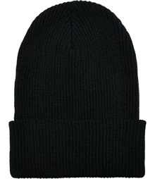 Recycled yarn ribbed knit beanie (1504RY)